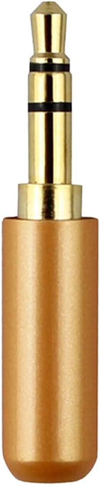 3.5mm 3極 ステレオミニプラグ 金メッキ ハウジングコーラルピンク 箱なし