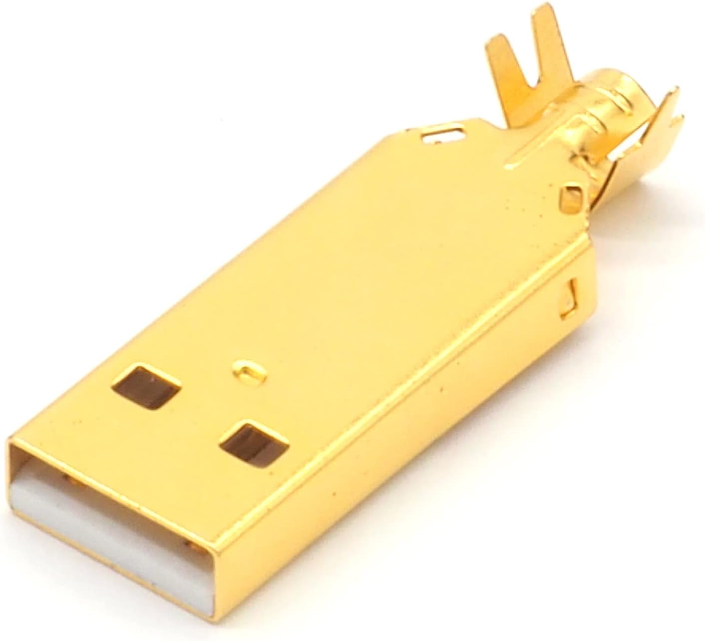 USB Type-A 自作コネクタ オス 金メッキ 9点セット 自作部品 USB2.0 USB-A オス 金メッキ