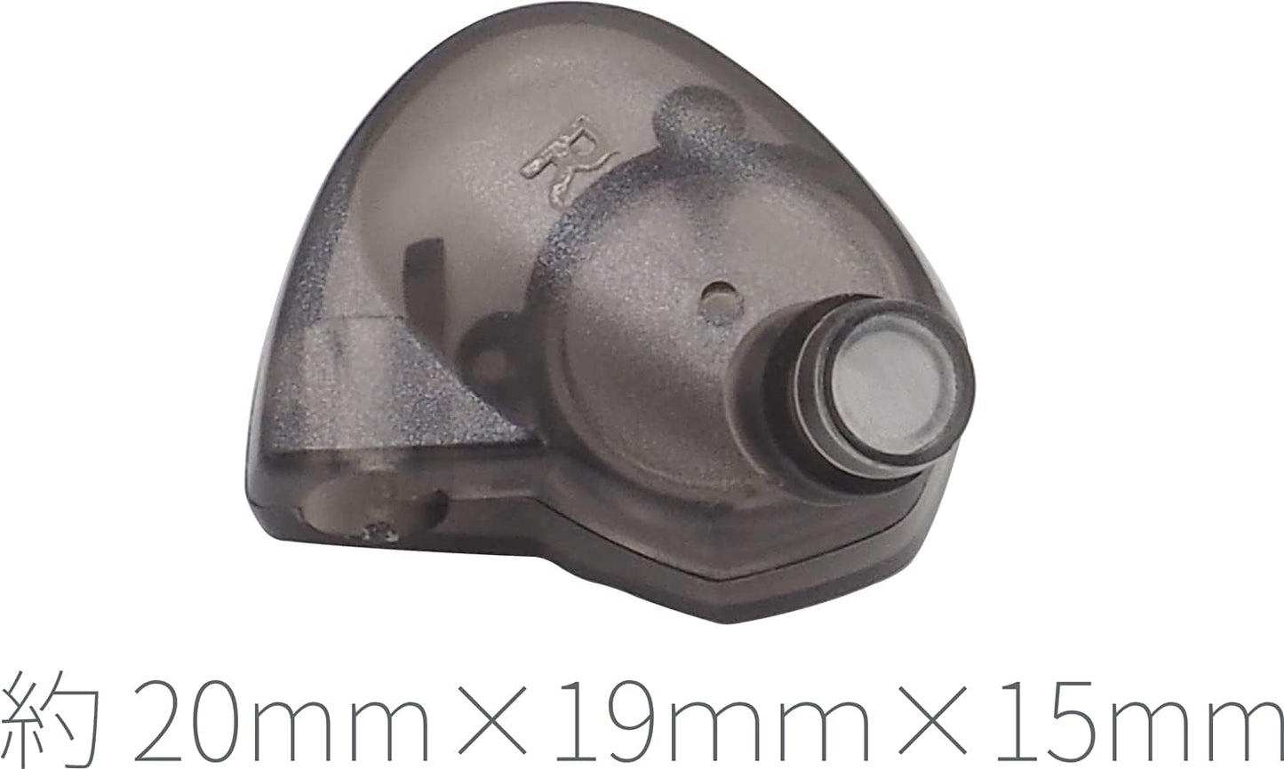 イヤホン用ハウジング プラスチック 自作・修理部品 【右用】 ブラック