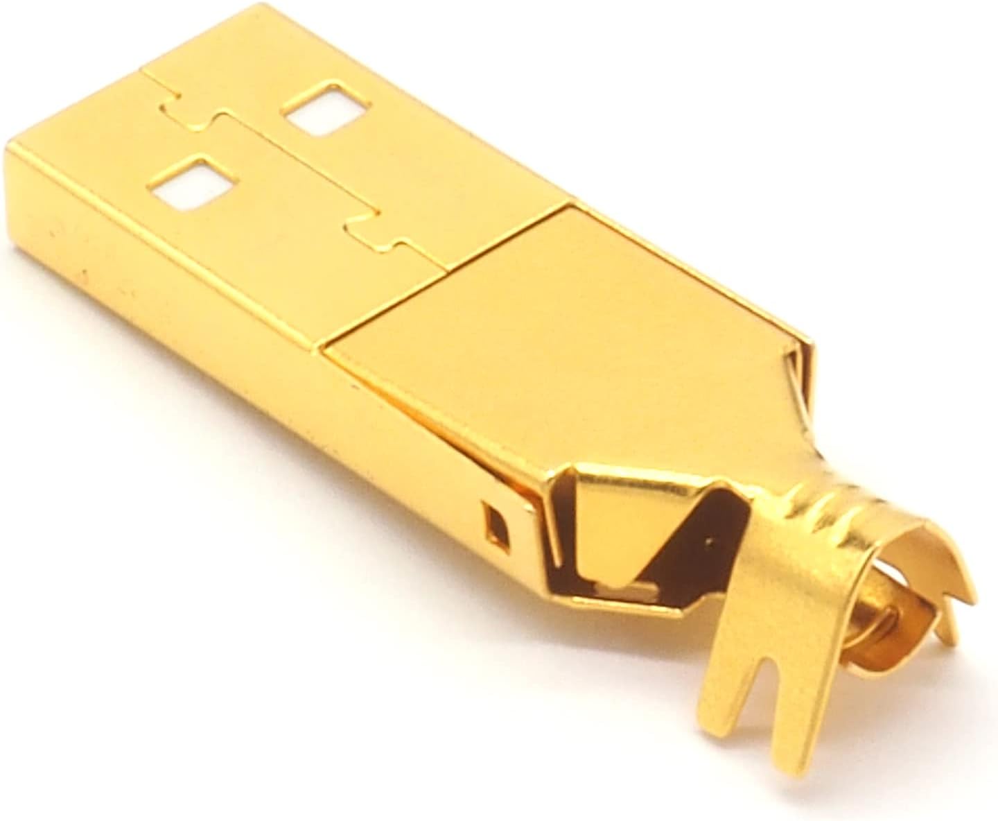 USB Type-A 自作コネクタ オス 金メッキ 9点セット 自作部品 USB2.0 USB-A オス 金メッキ