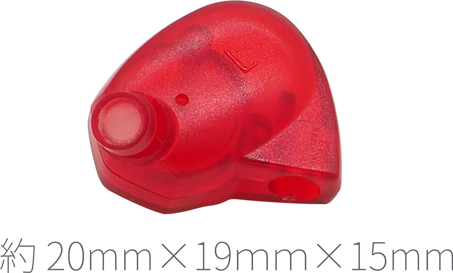 イヤホン用ハウジング プラスチック 自作・修理部品 【左用】 レッド