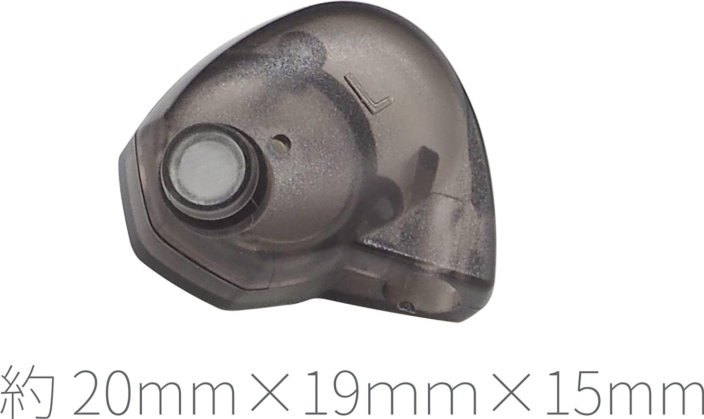 イヤホン用ハウジング プラスチック 自作・修理部品 【左用】 ブラック