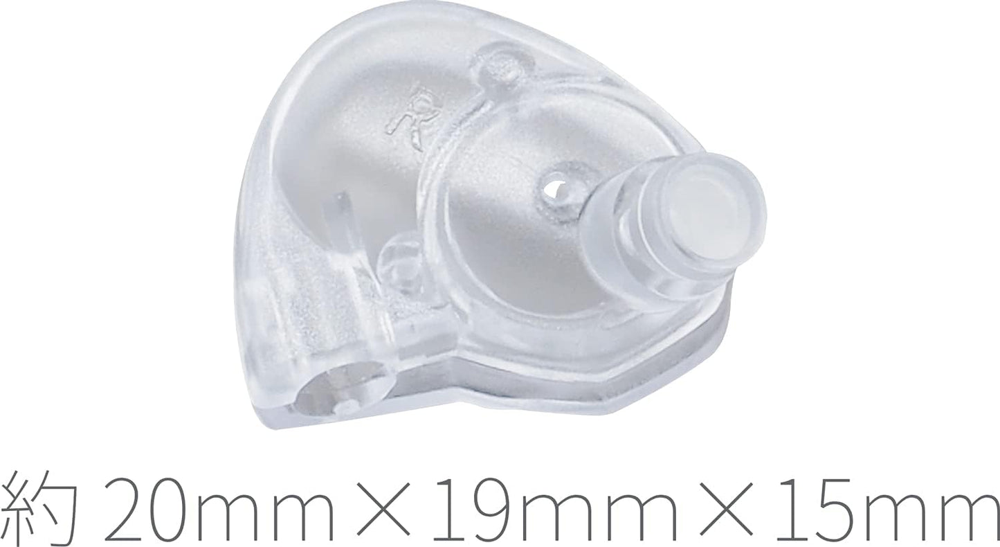 イヤホン用ハウジング プラスチック 自作・修理部品 【右用】 クリア