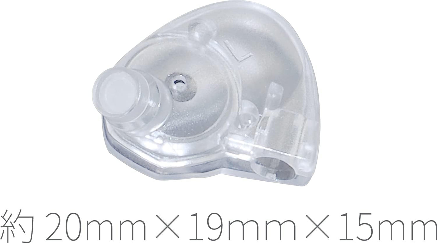 イヤホン用ハウジング プラスチック 自作・修理部品 【左用】 クリア