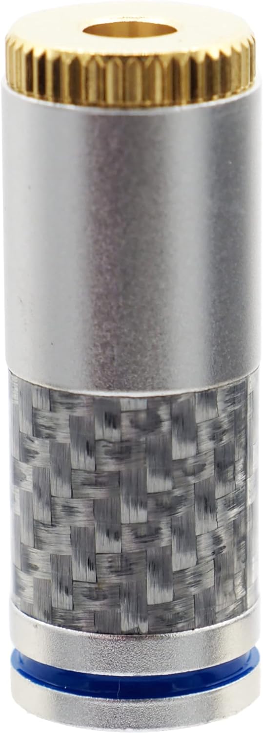 4.4mm5極バランスプラグ メスソケット ハウジングカーボンシルバー