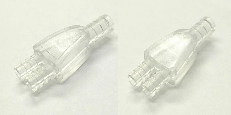 ケーブル分岐部ハウジング イヤホン修理部品 クリア1ペア(表部品/裏部品) 5セット