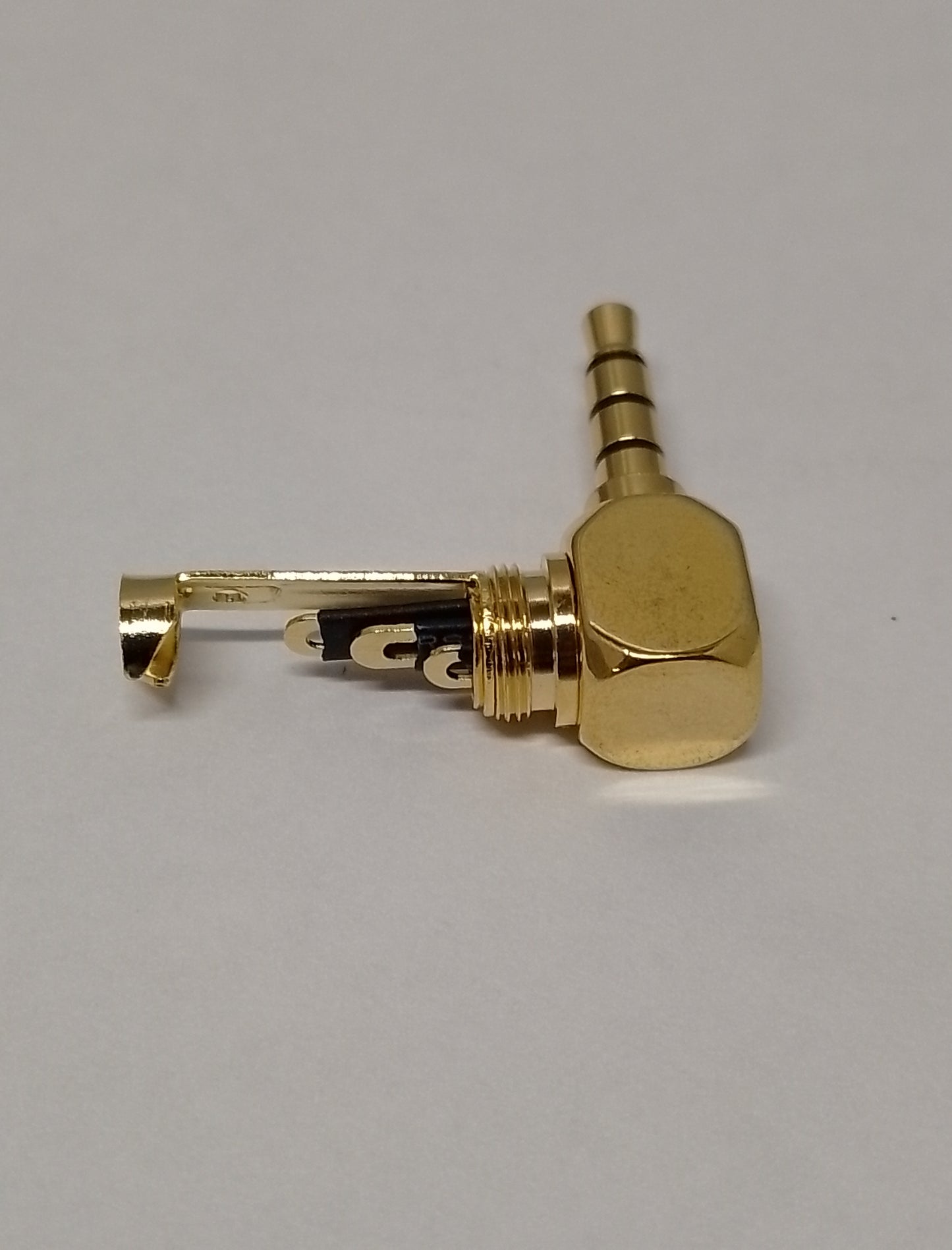 3.5mm ミニプラグ フォーンプラグ 4極 オス L字 金メッキ プラグ