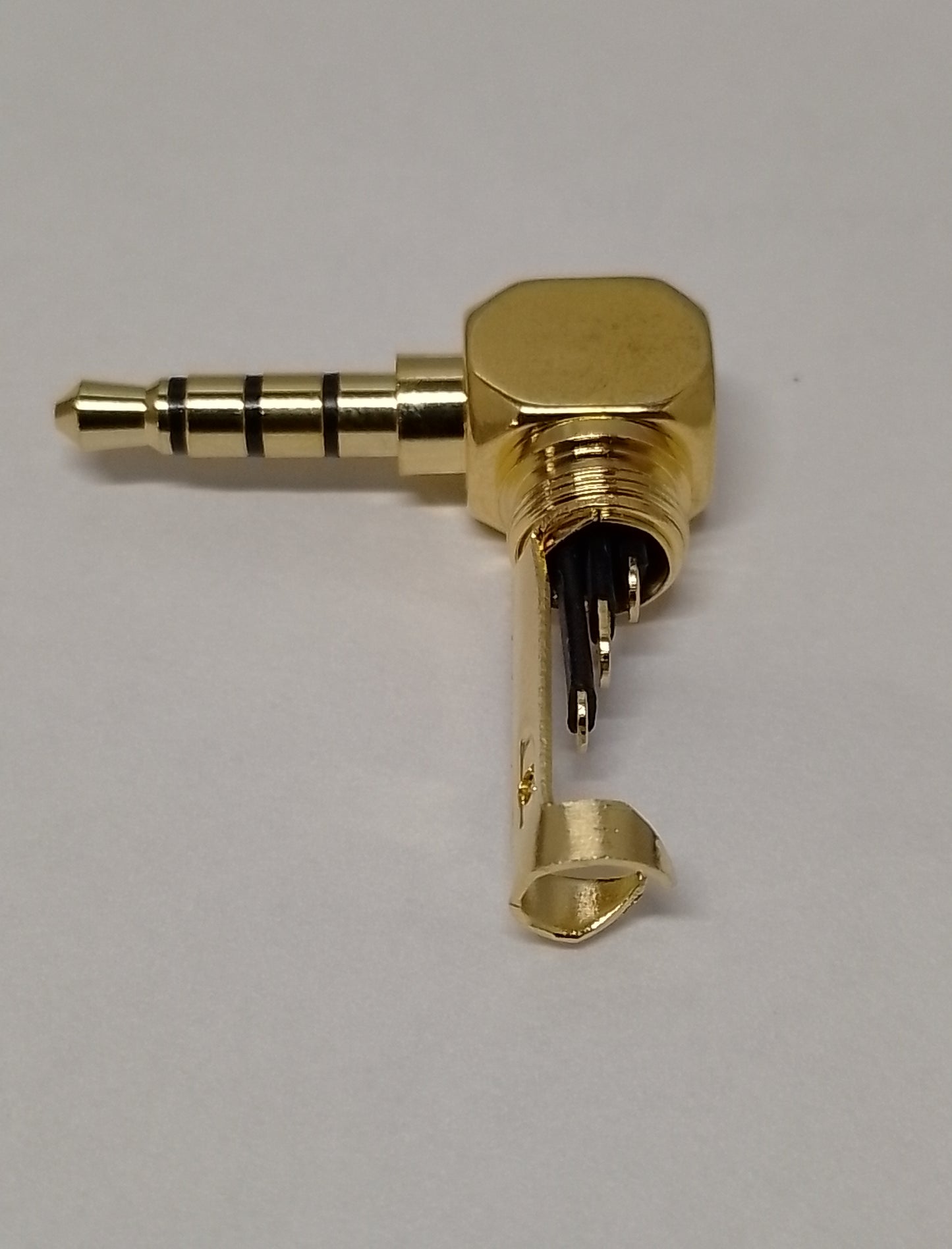 3.5mm ミニプラグ フォーンプラグ 4極 オス L字 金メッキ プラグ