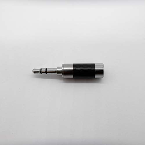 ニッケルメッキプラグ 3.5mm 3極 Φ6mm ステレオミニプラグ (カーボン柄)
