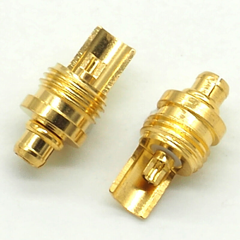 リケーブル作成用コネクタ MMCX仕様 ネジ式タイプ L・Rペア オレンジ IRA-02S-Orange