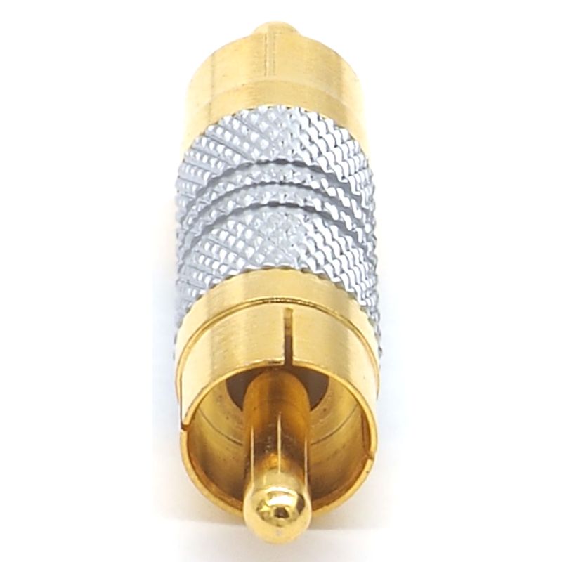 RCAオス to RCAオス RCA端子用 中継プラグ プラグ⇔プラグ 延長 アダプタ 金メッキ 2個セット