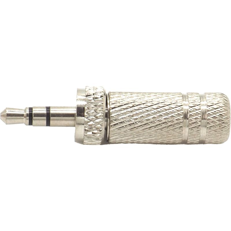 3.5mm 3極 ネジロックミニプラグジャック メタルハウジング