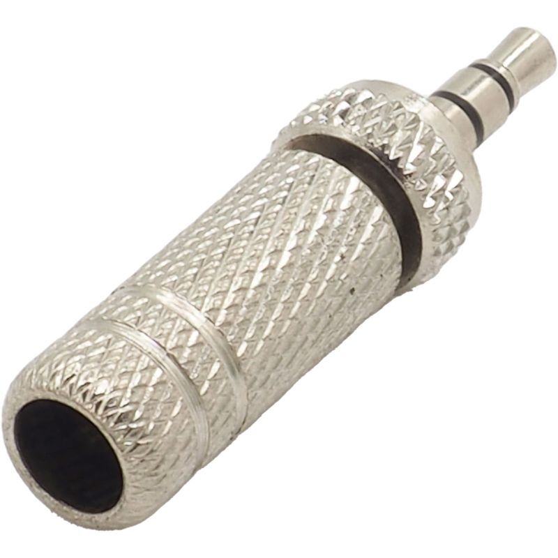 3.5mm 3極 ネジロックミニプラグジャック メタルハウジング