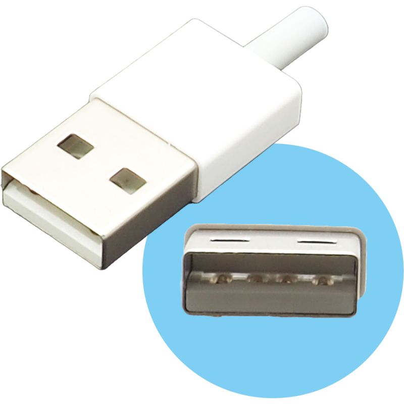 USB Type-A 自作コネクタ オス 4点セット 自作部品 USB2.0 USB-A オス ケース ホワイト