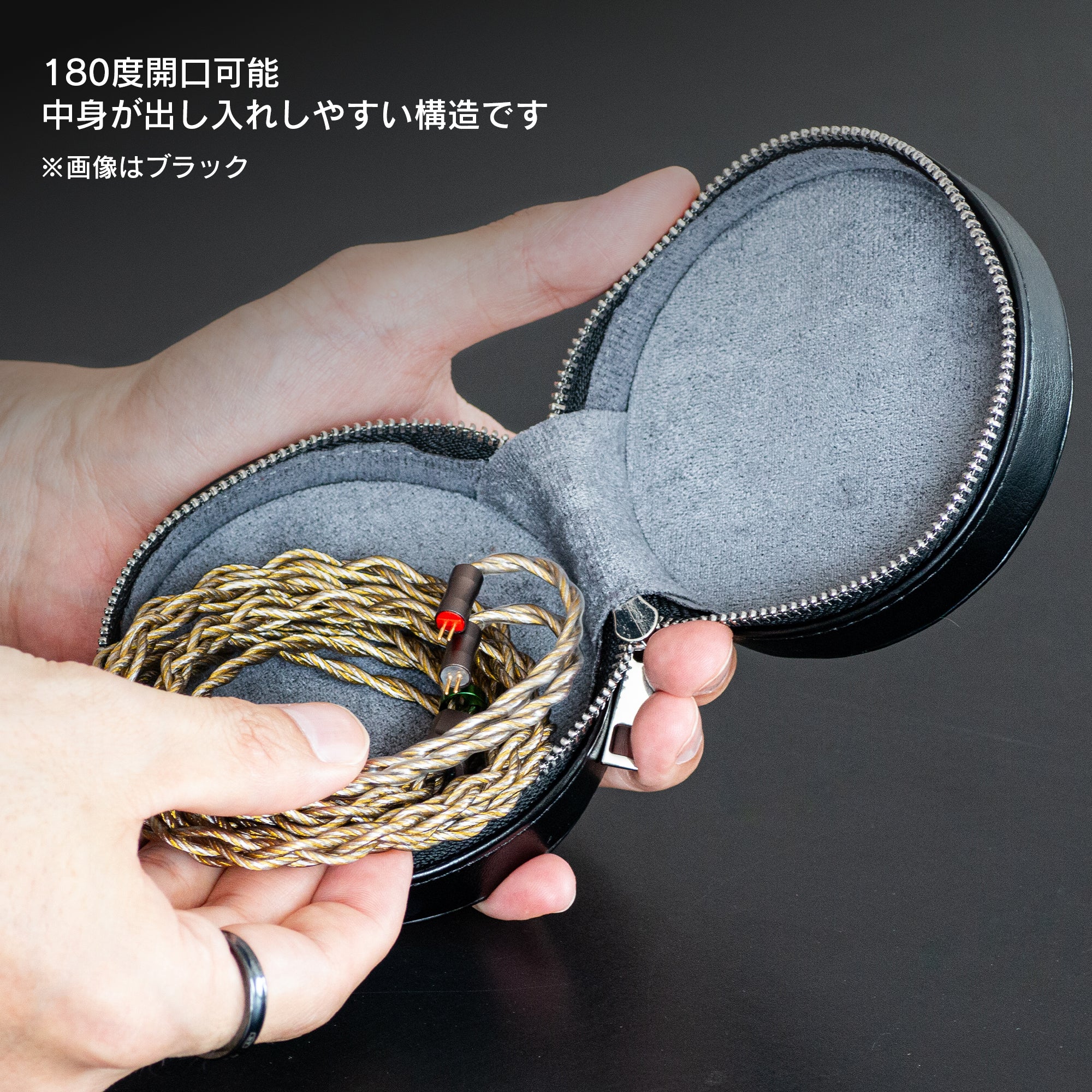 black beans ケース 円形 Brain Dead x blackmeans Coin Pouch - Black