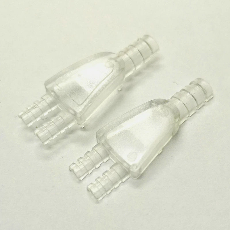 ケーブル分岐部ハウジング イヤホン修理部品 クリア1ペア(表部品/裏部品) 5セット