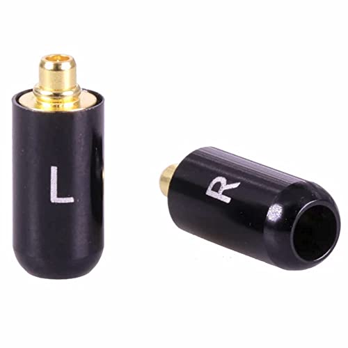 MMCX リケーブル加工用端子セット LRペア 金メッキ ハウジングブラック IRA-2-Black