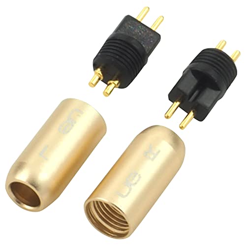 Westone 4R用 リケーブル用コネクタ 金属カバー 金メッキ端子 ネジタイプ 1ペア IRA-01S-GOLD