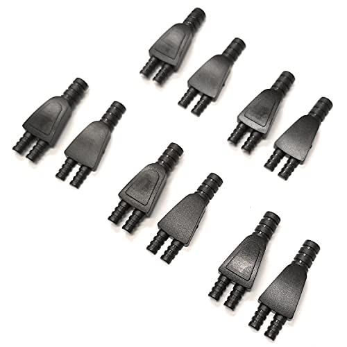ケーブル分岐部ハウジング イヤホン修理部品 ブラック 1ペア(表部品/裏部品) 5セット