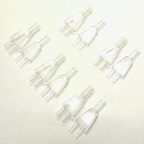 ケーブル分岐部ハウジング イヤホン修理部品 クリア1ペア(表部品/裏部品) 5セット