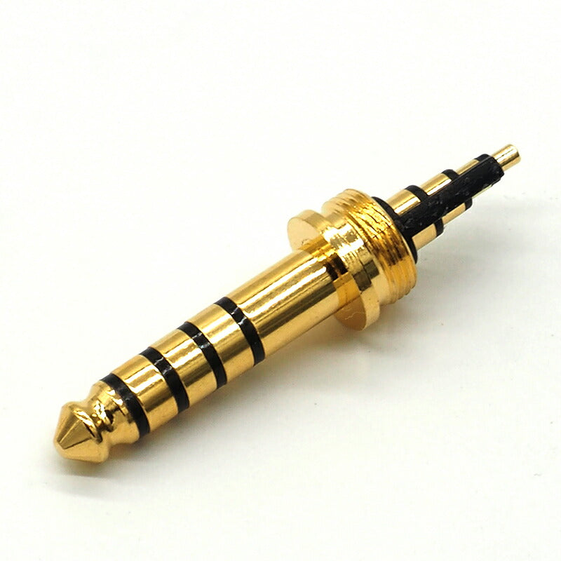 4.4mm 5極 プラグ メタルハウジング カーボン調仕様 イモねじ固定式
