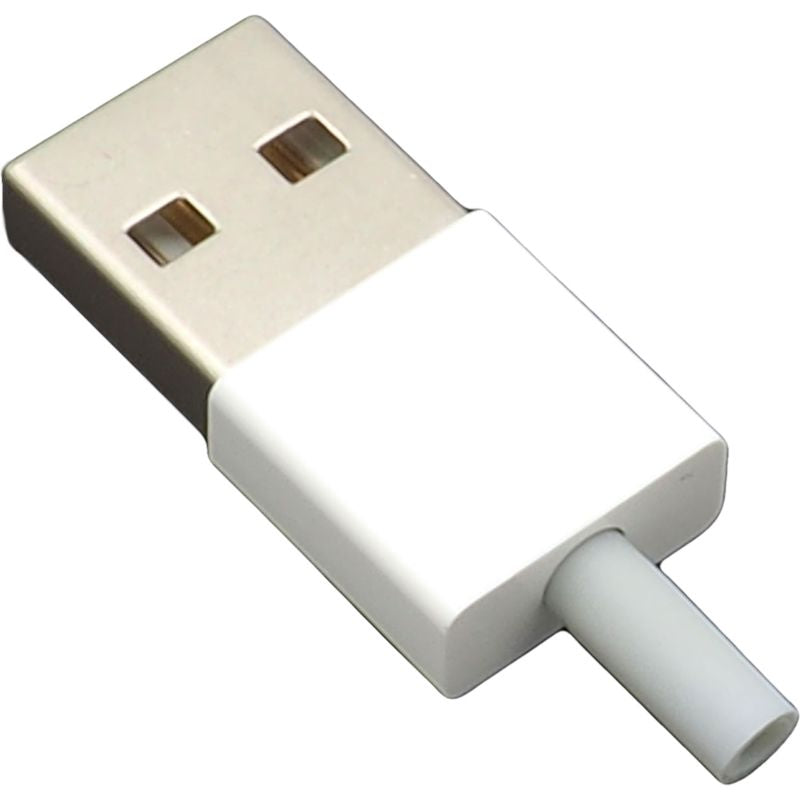 USB Type-A 自作コネクタ オス 4点セット 自作部品 USB2.0 USB-A オス ケース ホワイト